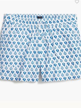 J. Crew Linen Blend Blue Floral Shorts